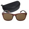Sunglasses with Plastic Men's Case, Frame, Brown, CS-010-2-EH-72