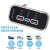Панель быстрой зарядки 12/24 В Настенное крепление 3-портовая розетка USB-зарядки Двойная розетка USB-зарядки Автомобильный адаптер зарядки