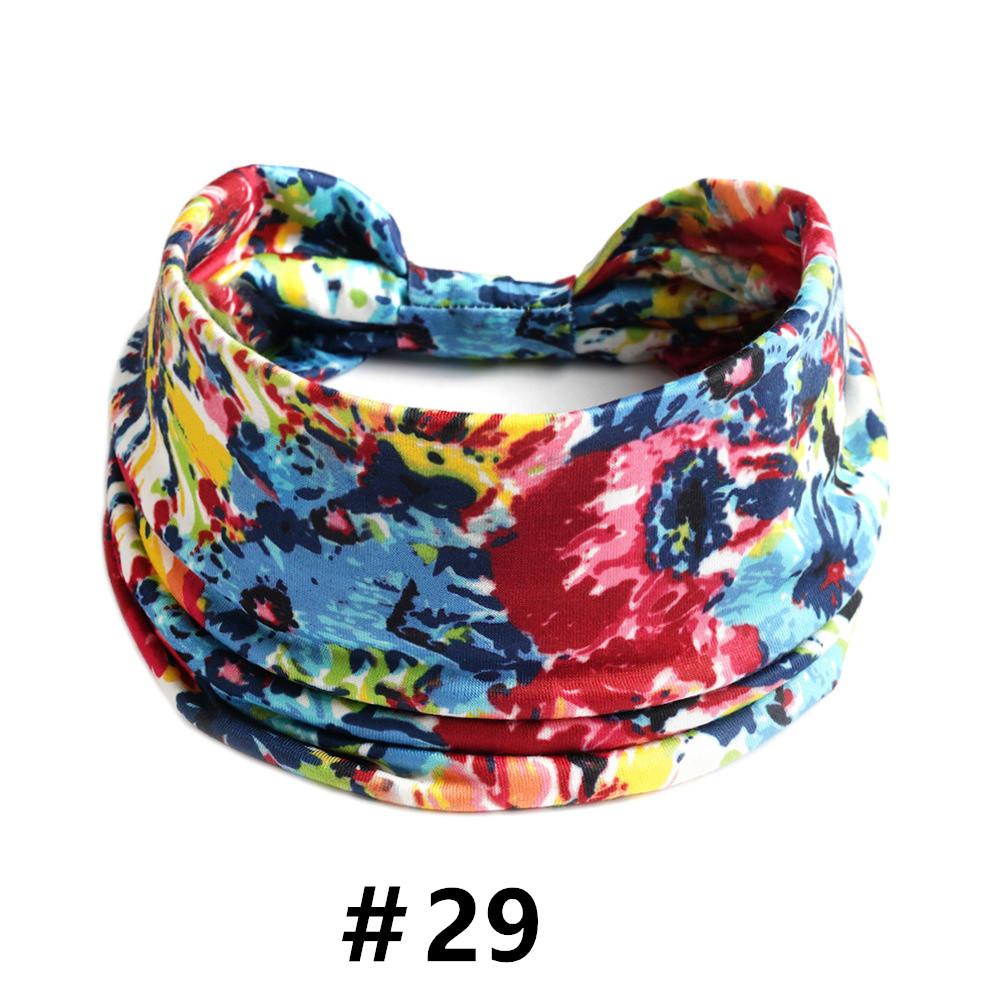 Повязки на голову в стиле бохо для женщин, хлопковые, большие, широкие, эластичные, нескользящие, для тренировок, повязки для йоги, бега, тюрбаны, банданы, аксессуары для волос