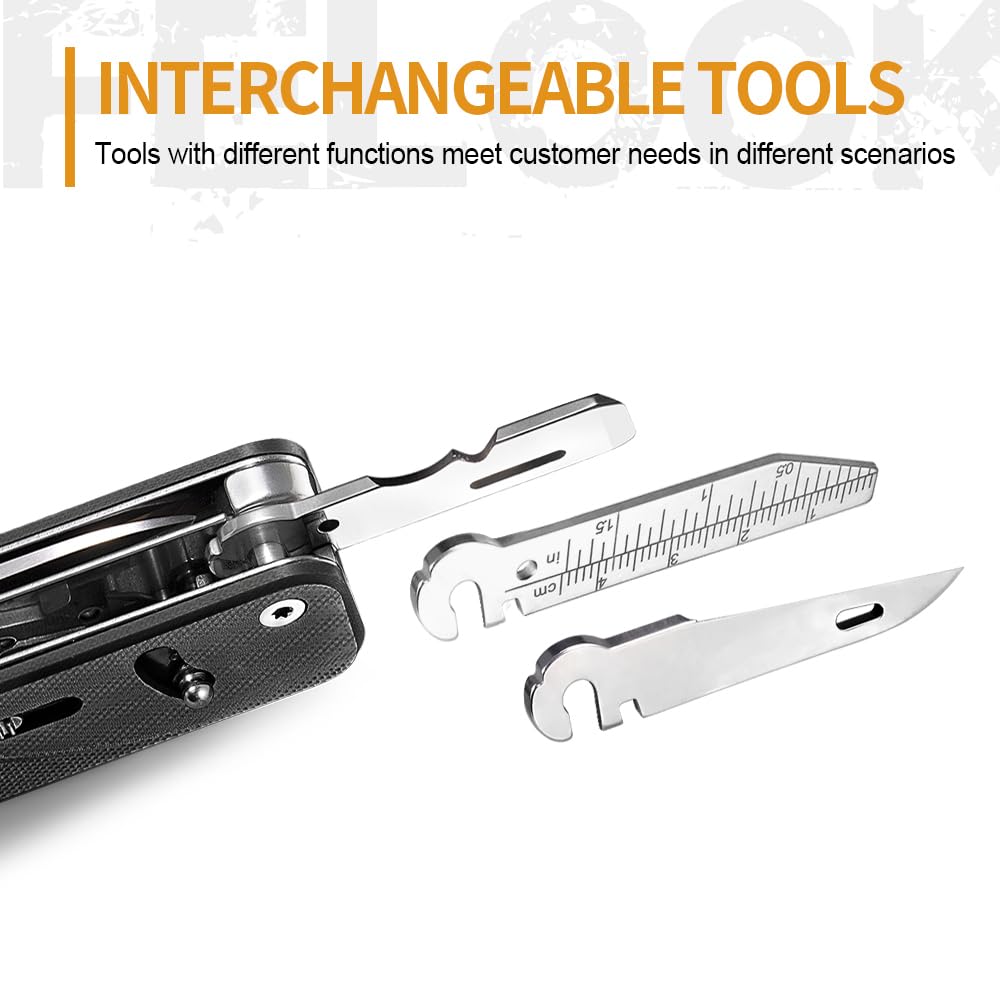 ROXON S505G Flex Scissors Modular Design Includes Fixed Big Interchangeable and Interchangeable Implements - Multi-Tool - BA01-BA17 Scissors, Blades,