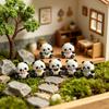 3 Pcs Mini Panda Figurines, Cute Resin Panda Fairy Garden Accessories, Cartoon Tiny Animals Cake Topper for DIY Craft, Aquarium, Car