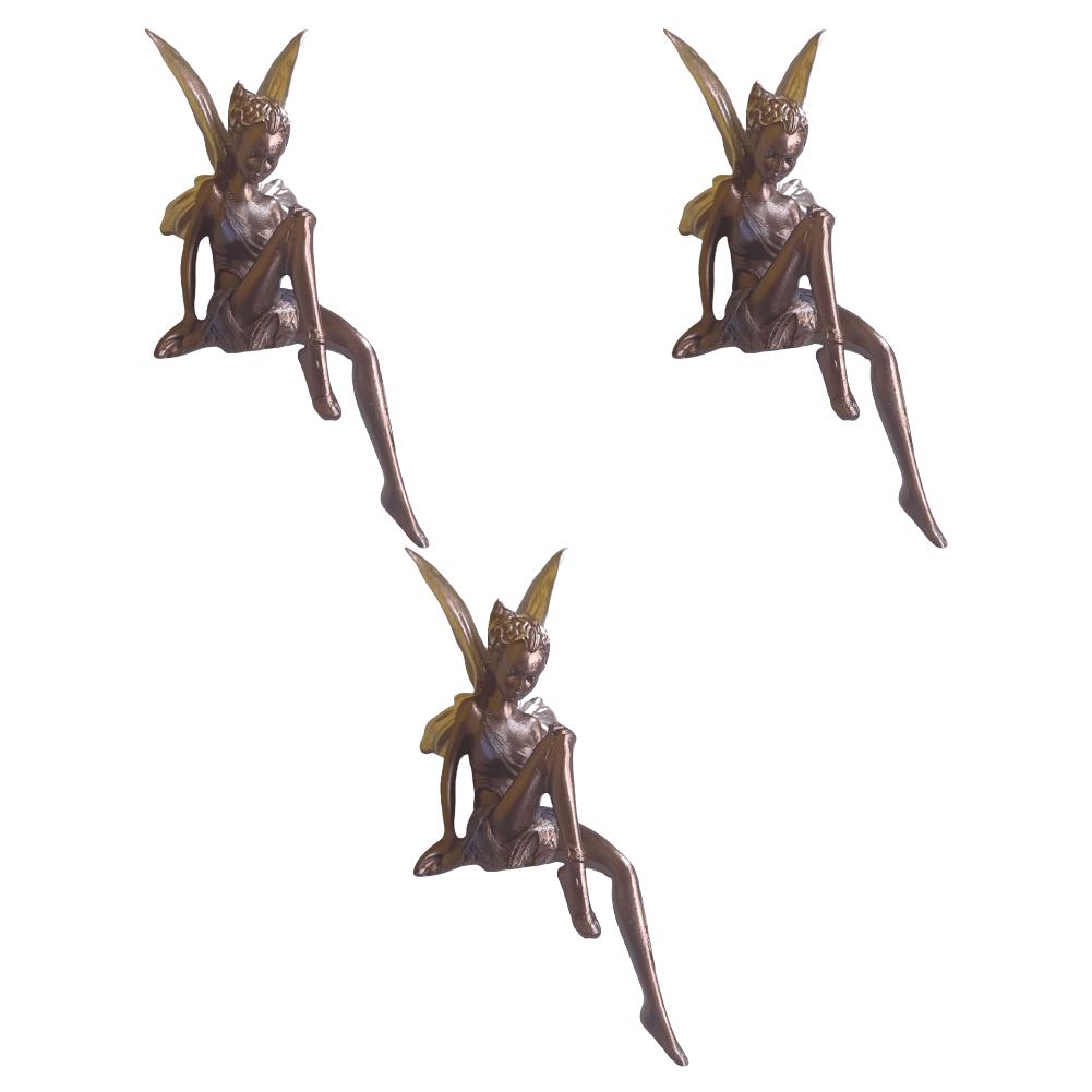 Flower Fairy Sculpture Garden Landscaping Yard Art Ornament Resin Turek Sitting Statue Outdoor Angel Figurines Craft Decoration