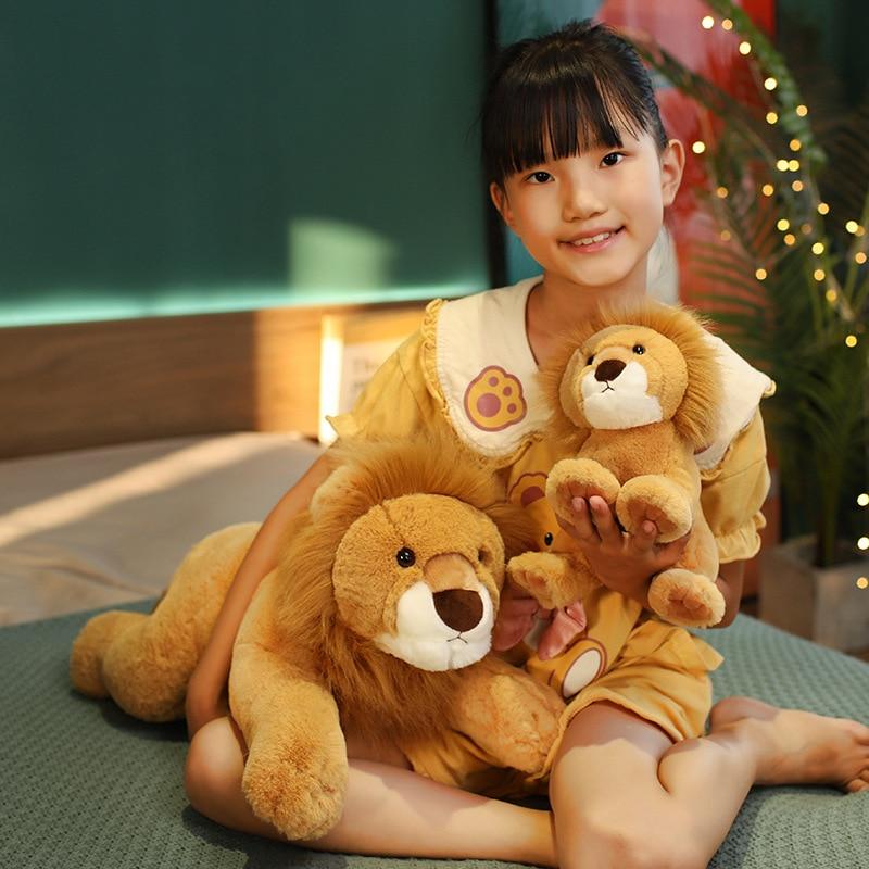 1pc 28 /55cm Lovely Plush Lion Toys Cute Animal Lion Peluche Toys Stuffed Soft For Children Kids Baby Birthday Christmas Gifts
