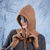 Getinfit 1 шт. Шапка-пуловер Зимняя Теплая Защита ушей Вязаные перчатки Шапки Женская шаль в одном изделии Шерстяная шапка Балаклава
