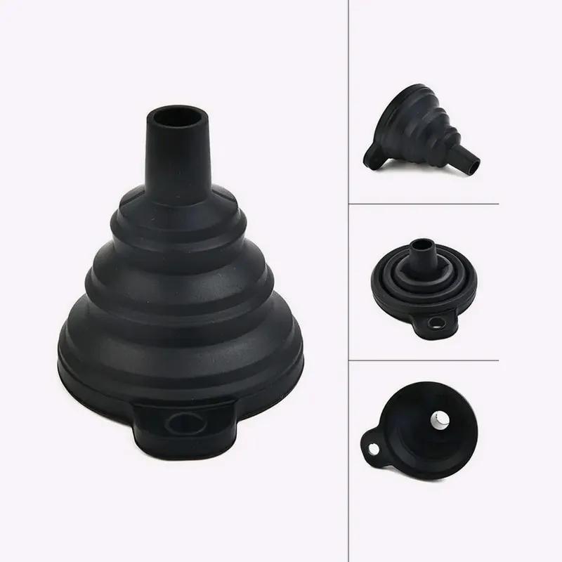 1pc Universal Car Gasoline Oil Fuel Funnel Auto Washer Fluid Change Funnel Car Engine Liquid Funnel Foldable Car Accessories