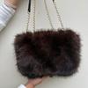 Winter plush bag new large-capacity plush bag niche high-end commuter women's bag portable