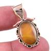 Natural Botswana Agate 925 Solid Sterling Silver Gift TwoTone Pendant 1.25" O7q92