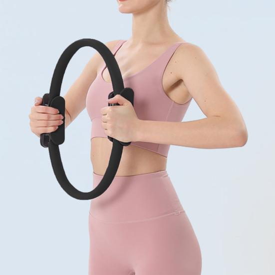 Pilates Ring Anti-slip Handle Pelvic Floor Muscle Trainer Thigh Workout Toner Elastic Resistance Band Pilates Circle Home Gym Fitness Equipment
