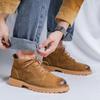 Мужские ботильоны 2024 года, зимние ботинки средней высоты, уличные ботинки, бренды класса люкс, классический дизайн, высокие мужские повседневные туфли, осенний выбор