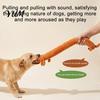 Durable Squeaky Dog Toys Plush Toy, Long Strip Stuffed Animal Chew Soft Pet Interactive Tug-of-War Toy for Small to Medium Dogs Biting Shaking Shaped
