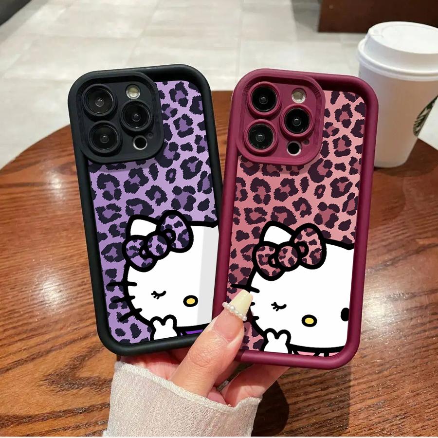 Аниме Х-елло К-итти Милый чехол для телефона для iPhone 16 15 Pro Max 13 12 11 Pro 14ProMax 16Plus XS Max XR 7 8 SE 16e Мягкий чехол