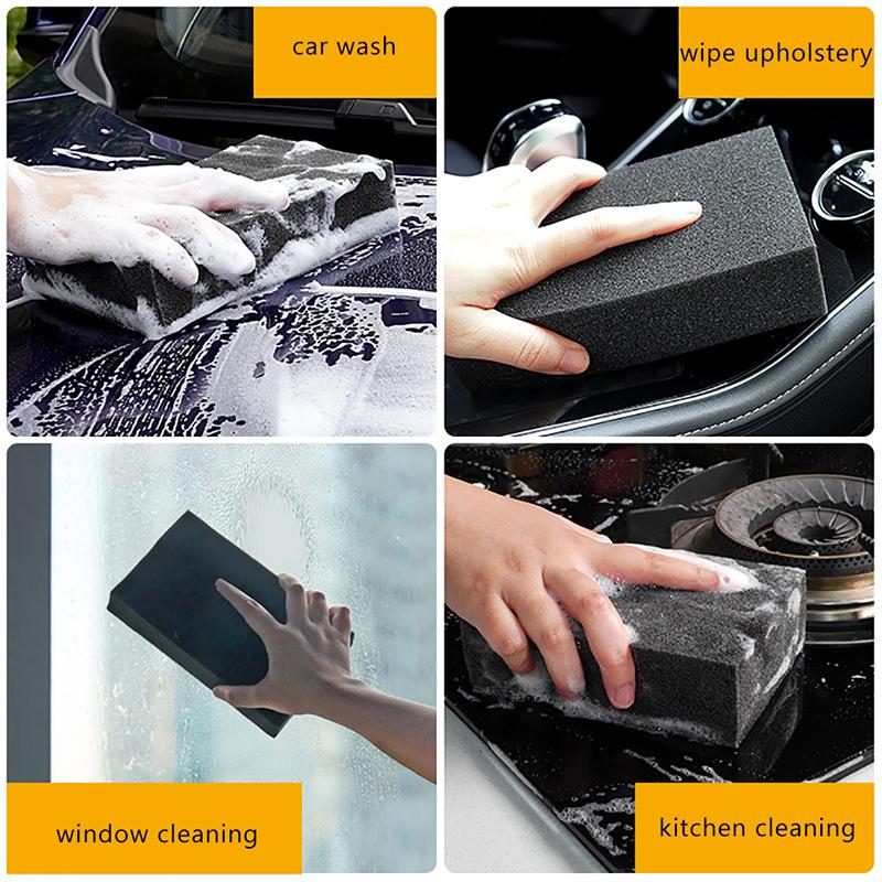 Car-Washing Sponge Black Car Wash Sponge Glass Washing Cleaner Foam Clean Tool