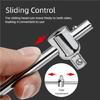 1/4" Drive Spinner Handle with Sliding T-Handle Carbon Steel Ergonomic Socket Wrench Accessory For Professional