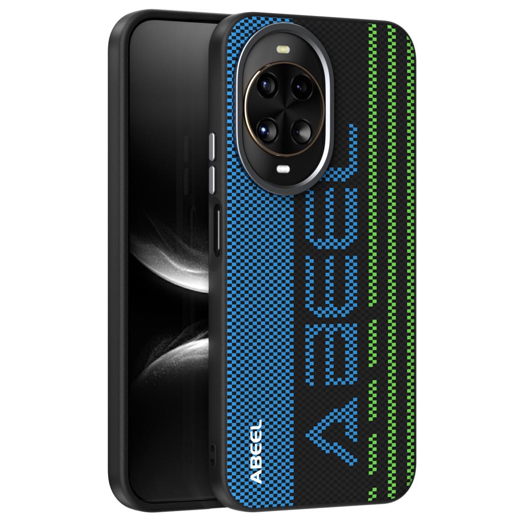 ABEEL Чехол для Huawei nova 14 5G, совместимый с MagSafe, печатный ПК, ТПУ, алюминиевый сплав, кожаный чехол для телефона