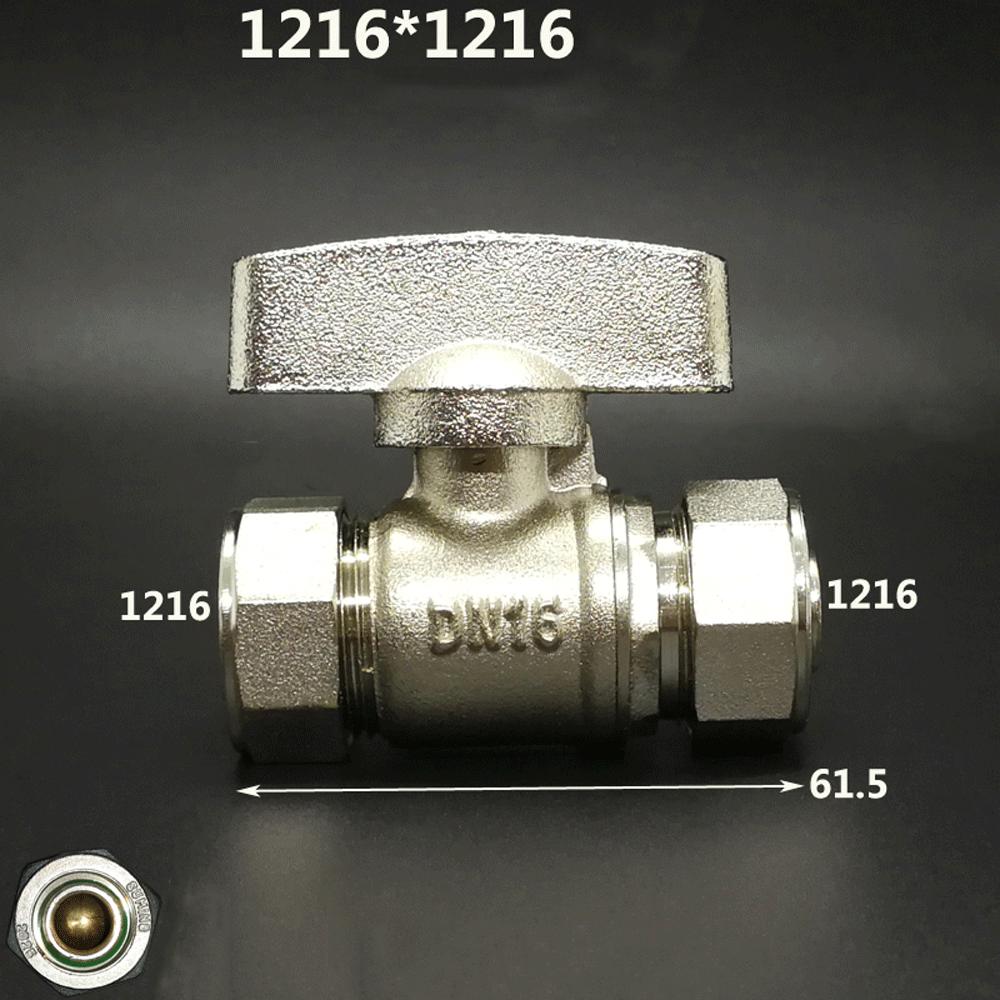 Латунный никелированный шаровой кран DN15 DN20 с наружной/внутренней резьбой 1216/1418/1620/2026/2632 Фитинг для трубы Pex Фитинги для алюминиево-пластиковой трубы