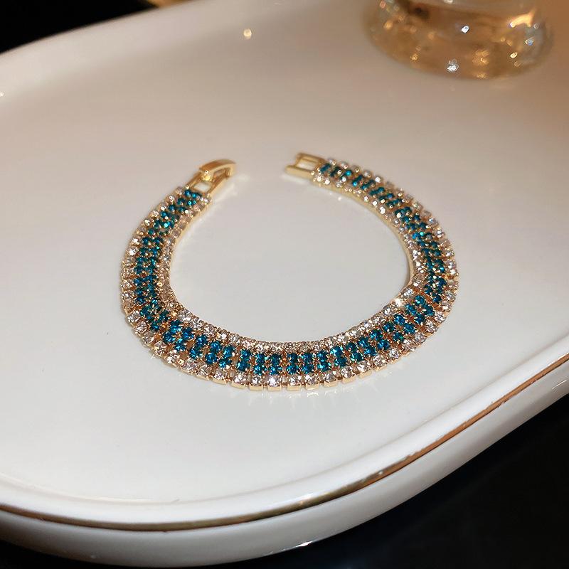 Браслет с микроинкрустацией цирконами, браслет в ретро-стиле, нишевые высококлассные универсальные украшения.