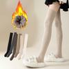 Cotton Knee High Socks Solid Color Knitted Stocking Long Tight Stocking Thigh High Socks