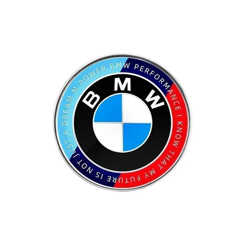 For BMW 1 W E82 Interior Mouldings 82mm 74mm rear boot badges front hood trunk Emblem logo 50th Anniversary Edition for bmw F10 F20 E46 E43 E63