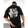 It Is What It Is Letter Graphic Men Tshirt Summer Cotton Fashion Oversized Clothes Casual Hip Hop Tops Loose Soft T-Shirt