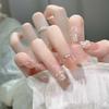 24 шт. искусственных жемчужных накладных ногтей с укрепляющим клеем DIY Art Design накладные ногти носимые накладные маникюрные стильные искусственные ногти