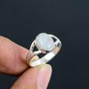 Кольцо с радужным лунным камнем, стерлинговое серебро 925, белый драгоценный камень, свадебный подарок для помолвки