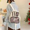 School Ita Bag Fashion Trends Transparent Zipper Backpack Preppy Style Soft Women Bags