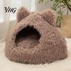 Year Round Pet Comfort Bed Plush Cat Cave Bed, Warm Enclosed Hideaway, Fluffy Cozy Corner for Small Animals Tent Burrow Indoor Cats Dogs Sack