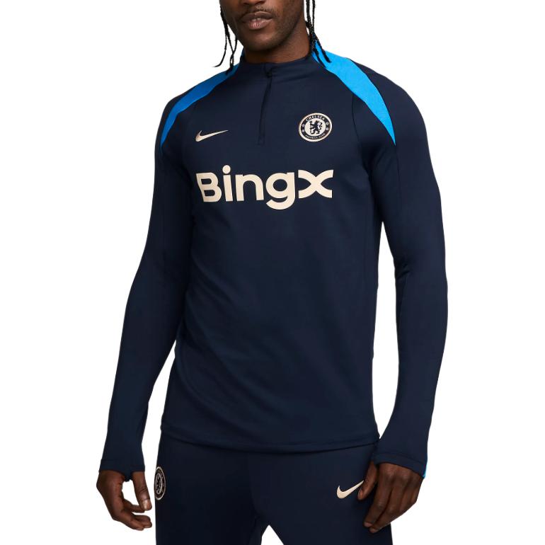 Nike T Shirts Men's Dark Blue Half Turtleneck