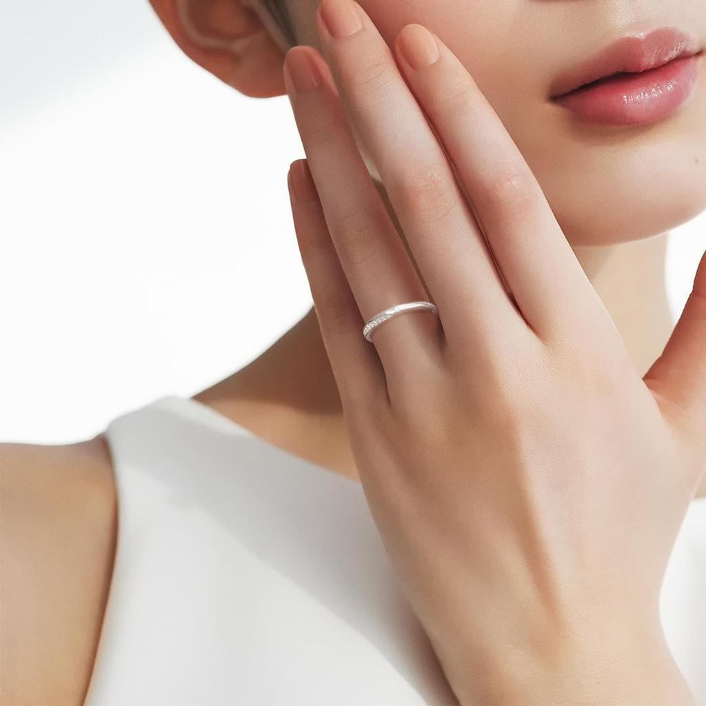 Moissanite S925 Sterling Silver Wedding Artificial Fashion Popular Gift for Gift Box Included [KRKCLIFE] Ring, Women's Ring, Diamond, Hypoallergenic,