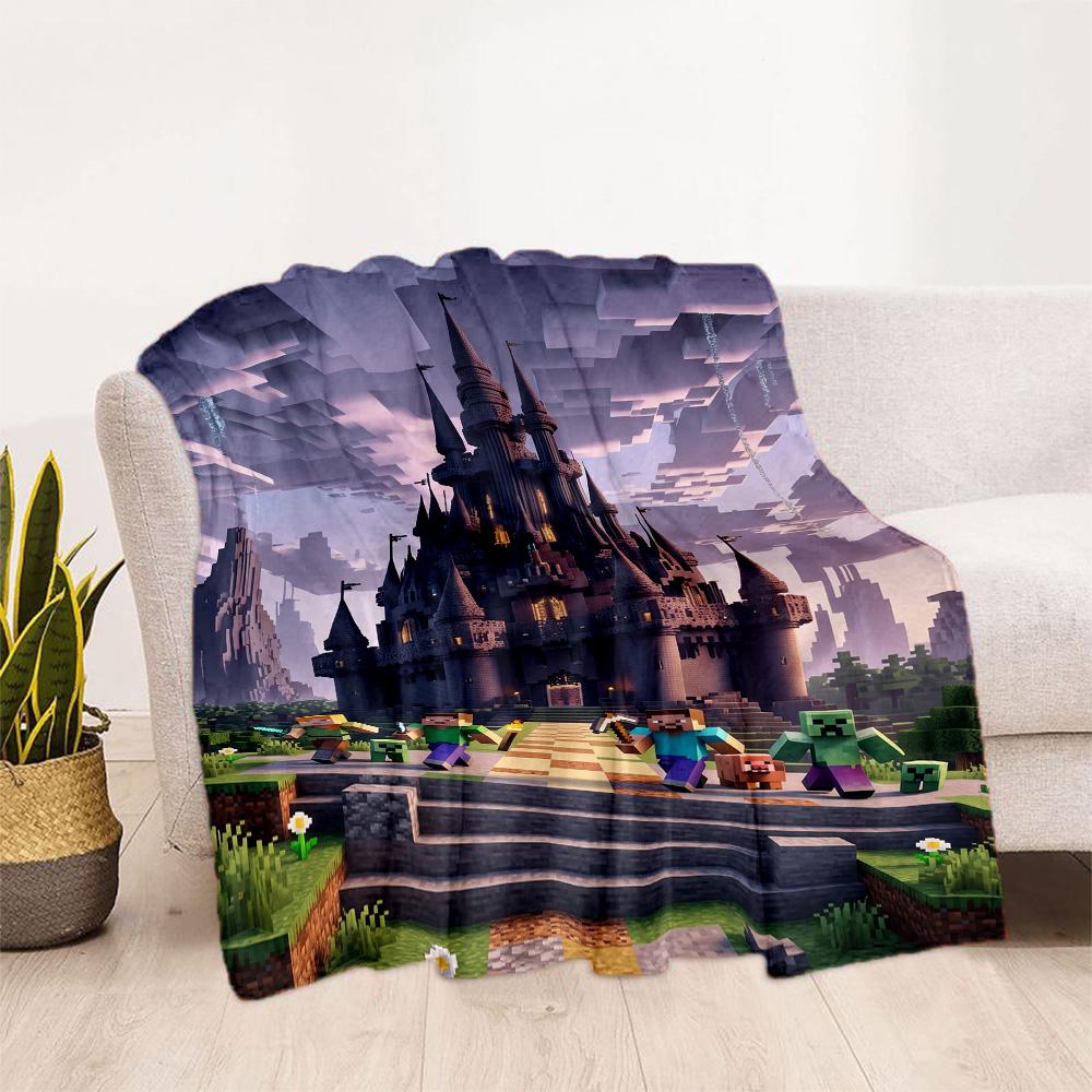 Minecraft 491 Blanket Soft Warm Cozy Perfect for Office Chair Couch Sofa All-Season Use Warmthful Decor Ideal Gift for Friends Family Couples Picnic