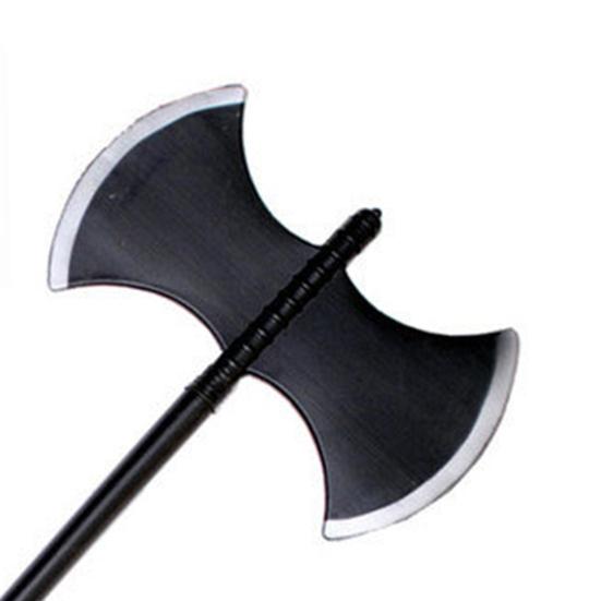 Хэллоуин Оружие Реквизит Реалистичная Рукоятка из 3 Секций Аксессуары для Костюма Удобный Хват Косплей Реквизит Большая Хэллоуинская Демоническая Коса Серп Топор Реквизит