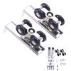 Sliding Door Roller Hardware Slide Doors Pulley 4 Wheels Home Room Wood Door Hanging Wheels Rail Track Pulley