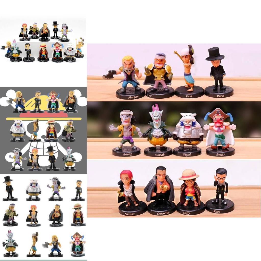 Набор аниме фигурок One Piece Луффи Рыжеволосый Шанкс Багги Мория и Брук Модели