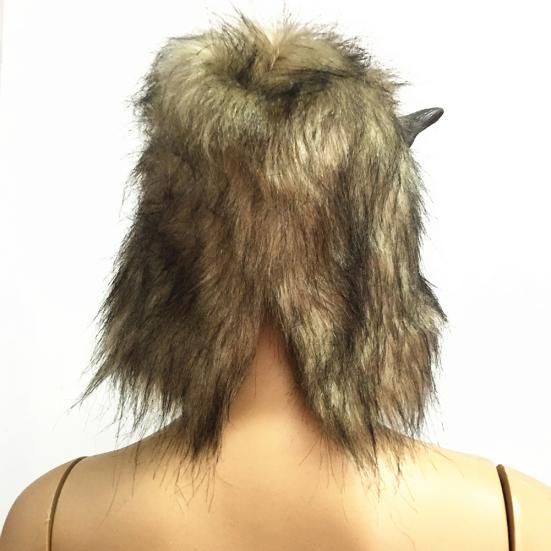 Хэллоуин ужас дикая волчья голова маска маскарад пушистый головной убор украшение