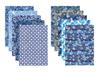 Kawasumi Washi Special Chiyogami Yuzen Washi B4 x 10 Patterns Indigo-Style Hand-Dyed Paper, Size, 25.7 36.4 cm,