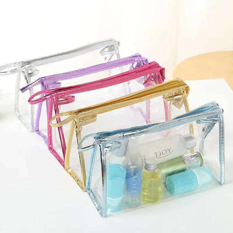 Transparent Fashionable Makeup Bag For Womens Travel Storage Bag Washing Pouch