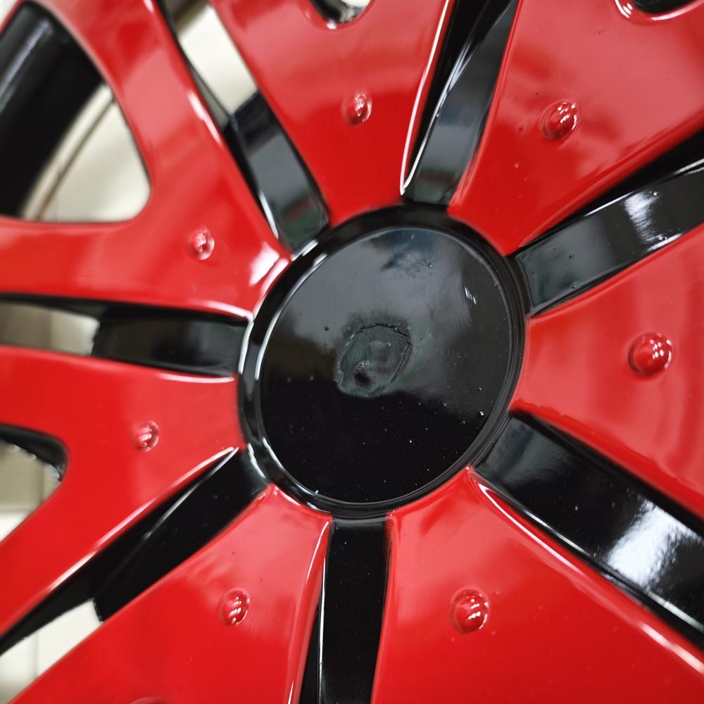 4 шт. 16-дюймовые колпачки для автомобильных колес R16 из стали и железа, глянцевые красные колпачки ступиц ABS, колпачки для колесных дисков, колпачки ступиц