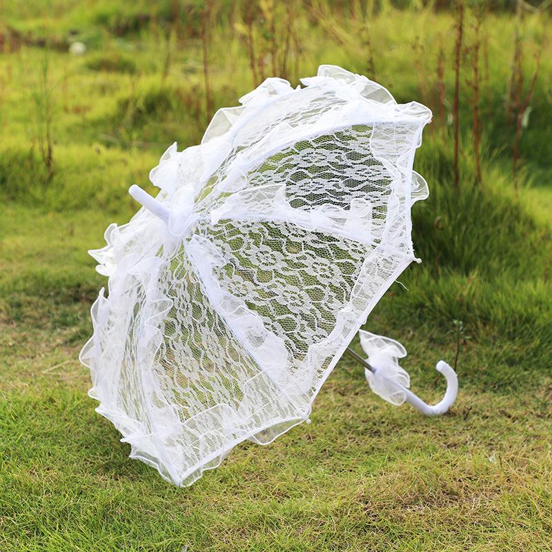 1 шт., кружевной свадебный зонт ручной работы для фотосъемки, винтажный европейский свадебный зонт с кружевной отделкой 60 см