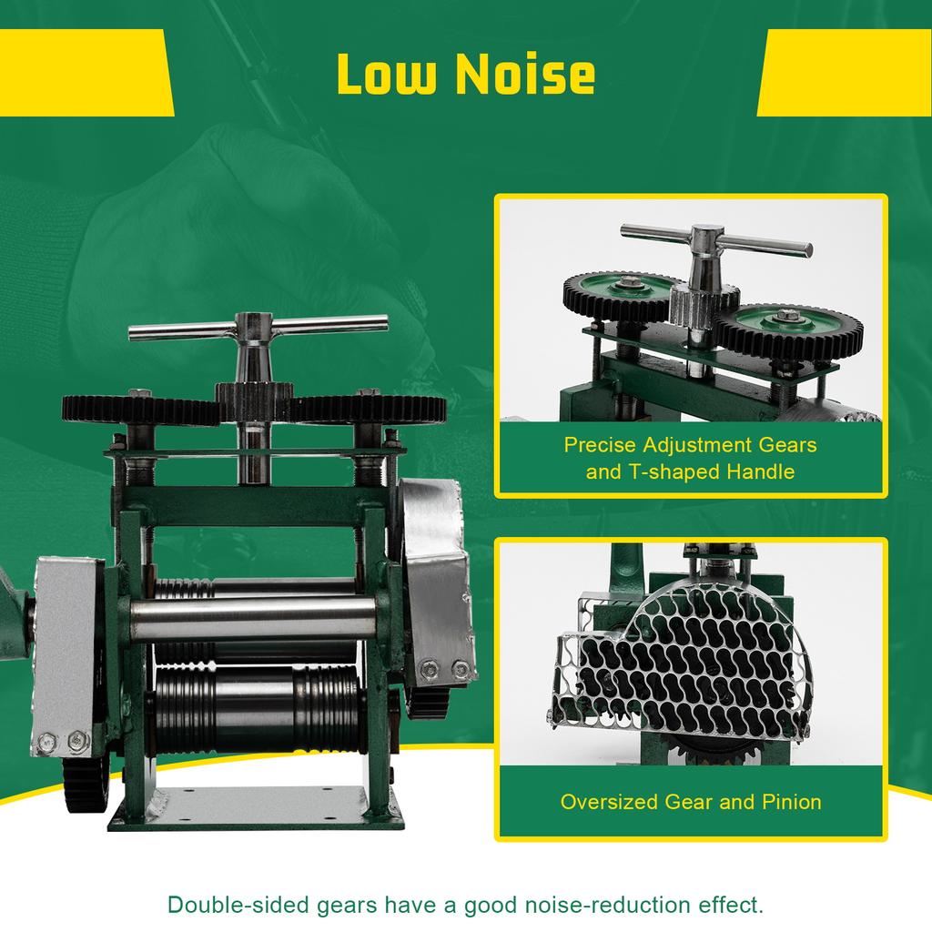 Профессиональный ручной ювелирный прокатный стан для золотой и серебряной проволоки/листа/полосы, регулируемые валки (0.01-18мм)