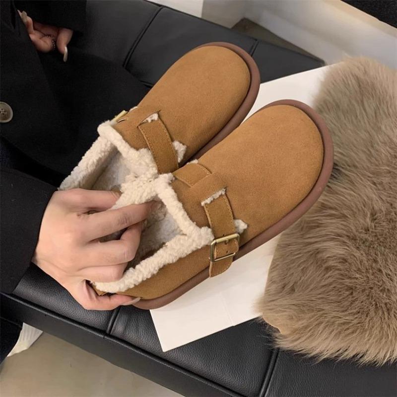 Женские новые ретро осенне-зимние туфли из бархата на мягкой подошве, на толстой подошве, Doudou на плоской подошве, теплые пушистые хлопковые туфли