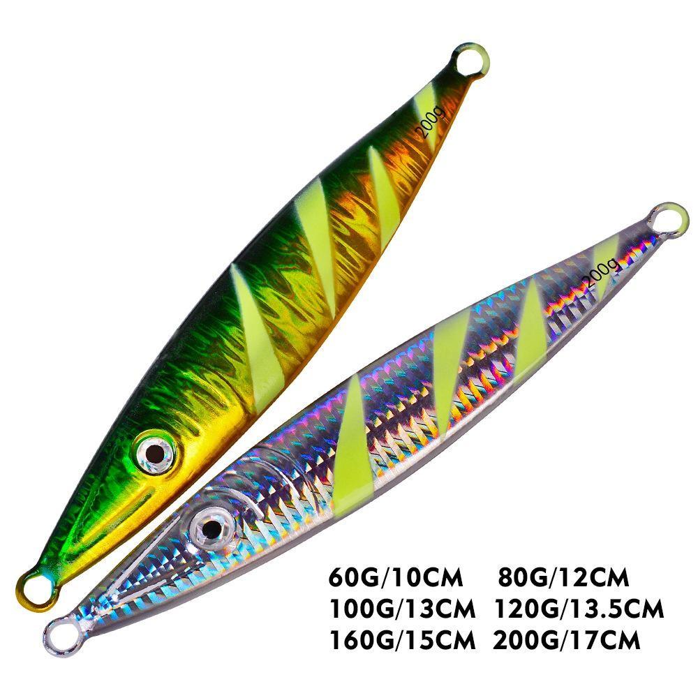 Iron Plate Lure Bait Luminous Sea Fishing for Lead Fish Long-range Throwing Fast Sinking Metal Hard Bait Ship Fishing Bait Simulated False Bait