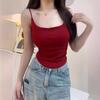 Amerika spice girl jiletining koreyscha versiyasi kichik halter ayollar yozgi shirin va achchiq yuqori darajadagi nozik nozik qisqa top trend