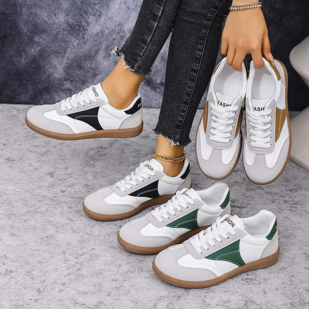 Fashion Women Casual Sneakers 2024 New Comfortable Big Size Women Trend Lace Up Sports Shoes Fashion Non Slip Sneakers Spring Autumn