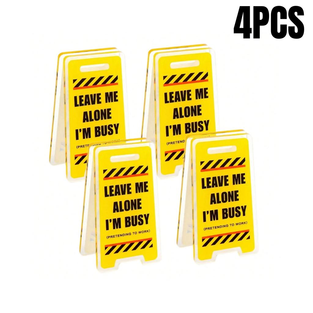 Акриловая настольная табличка «Оставьте меня в покое, я занят» Юмористическая предупреждающая табличка на офисный стол Подарок унисекс для коллег Универсальный декор комнаты
