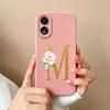 For OPPO Realme Narzo 60 Pro C51 11 Pro Plus A2 A58 A98 Phone Case Fashion Protective A-Z Flower Matte Liquid Silicone Soft Back Cover For OPPO Bumper
