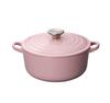 Le Creuset литой металлический эмалированный горшок, двуручный, чугунный, Cocotte Ronde, 20 см, шифоново-розовый, газовая духовка IH, можно мыть в посудомоечной машине