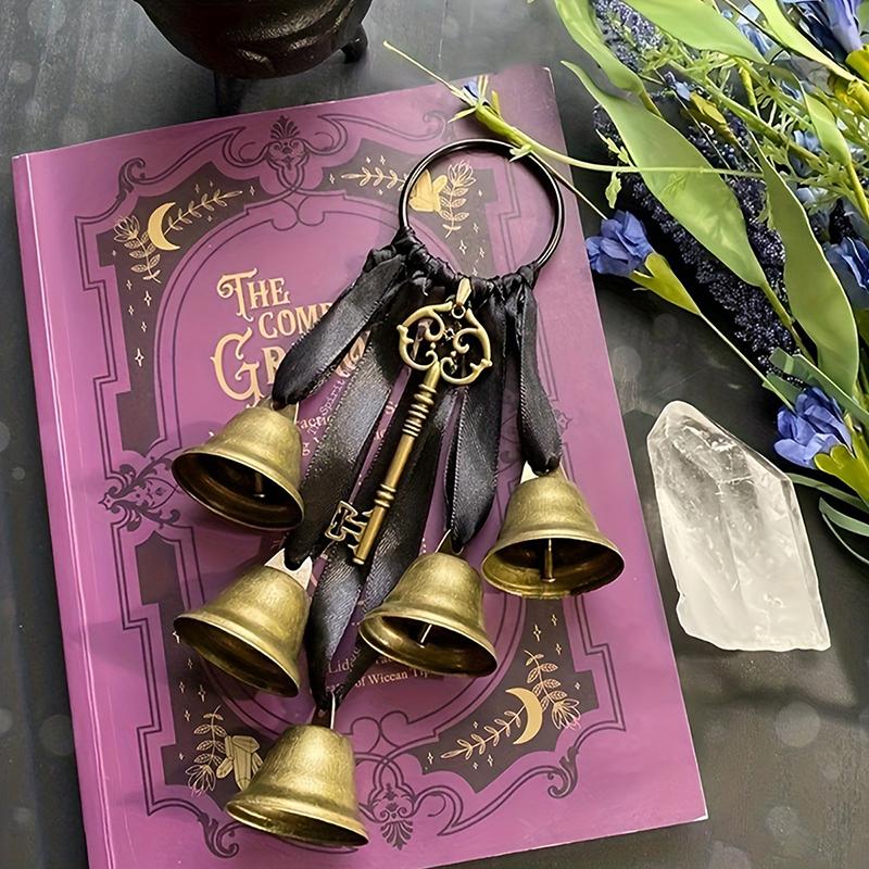 Колокольчик Witch's Delight, очаровательный колдовской декор, настенная ручка для двери, украшение для защиты колокольчиков ветра, викканский оккультный подарок