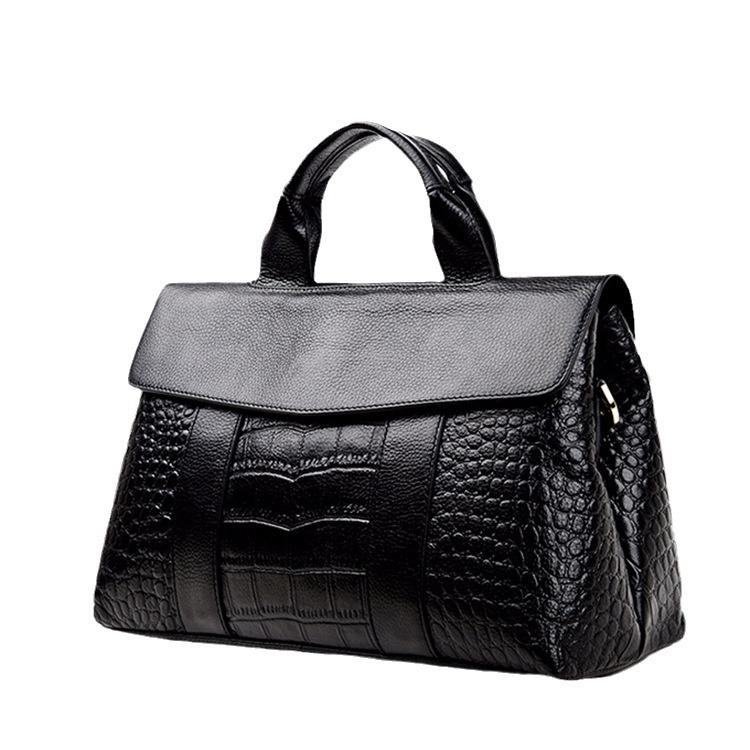 Сумка из натуральной кожи с крокодиловым узором, женская сумка большой вместимости, новая европейская и американская мода, универсальная женская сумка через плечо на одно плечо