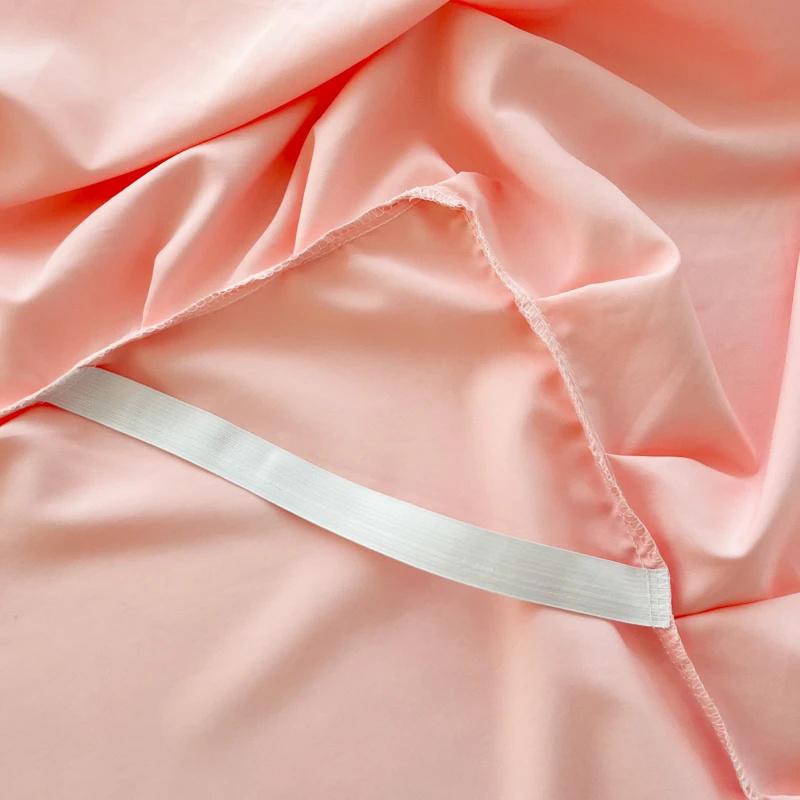 1 шт. однотонная юбка-кровать с кружевом, всесезонное покрывало с оборками, нескользящий чехол для матраса 1,2 м/1,5 м/1,8 м/2 м (Без наволочки)