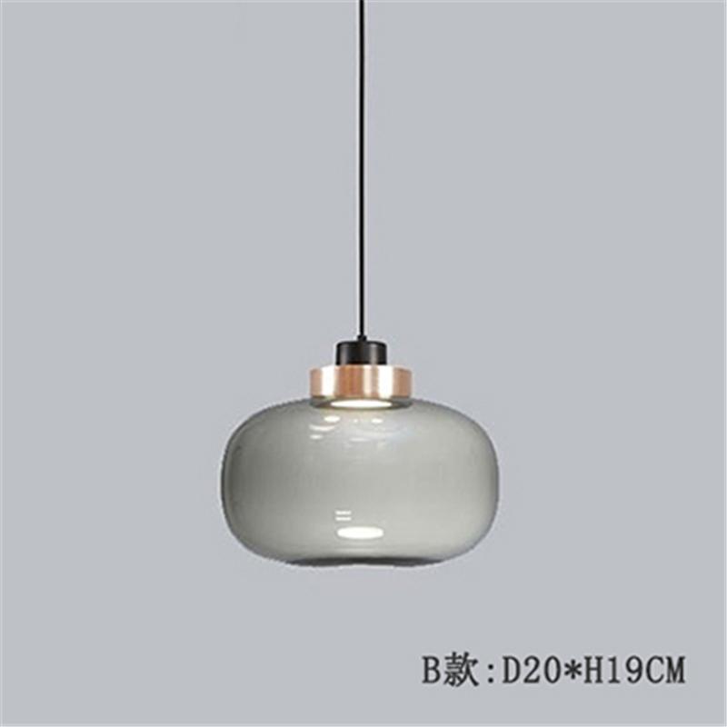 Nordic LED Pendant Light Designer Glass Bedroom Bedside Hanging Minimalist Modern Restaurant Bar Study Room Creative Decor Lamp